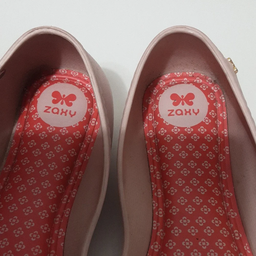 ZAXY Star V Slip On Pink Blossom with Floral Accent Flat‎ Slip On